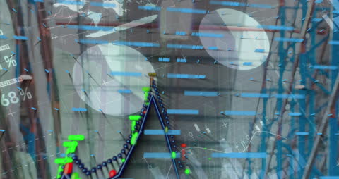 Abstract Digital Financial Data Analysis Interface