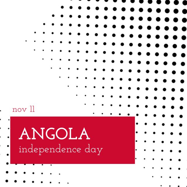 Angola Independence Day Poster with Modern Dot Design - Download Free Stock Templates Pikwizard.com