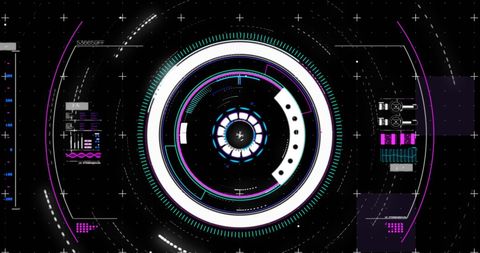 Futuristic Circular Digital Interface with Data Display - Download Free Stock Images Pikwizard.com