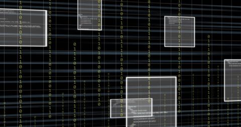 Digital Data Processing and Binary Code Visualization - Download Free Stock Images Pikwizard.com