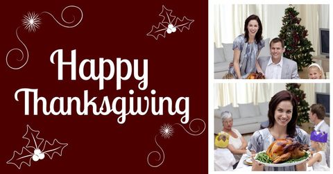 festive family thanksgiving celebration by christmas tree - Download Free Stock Templates Pikwizard.com