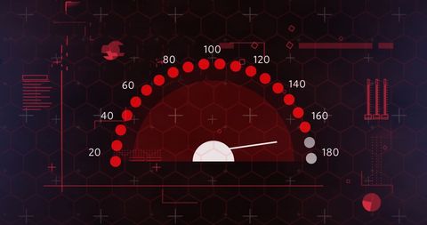 Futuristic Speedometer on Dark Digital Background - Download Free Stock Images Pikwizard.com