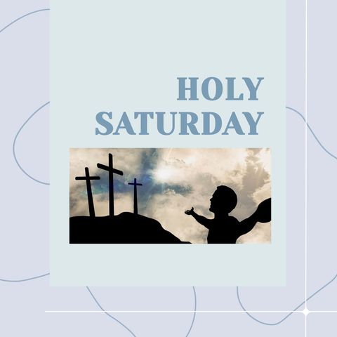holy saturday silhouette with crosses and praying figure - Download Free Stock Templates Pikwizard.com