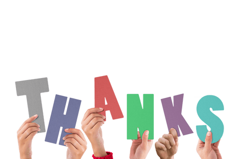 Transparent Hands Holding Colorful Thanks Letters in Unity - Download Free Stock Videos Pikwizard.com