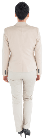asian businesswoman standing backward on transparent background - Download Free Stock Videos Pikwizard.com