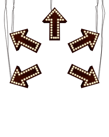 Vintage Arrow Signboard with Light Bulbs on Transparent Background - Download Free Stock Videos Pikwizard.com