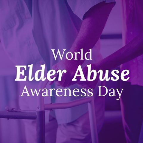 world elder abuse awareness with senior and caregiver - Download Free Stock Templates Pikwizard.com