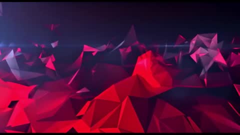 Abstract Red Geometric Shapes with Moving Light Trail