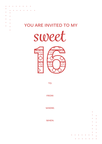 Sweet 16 Birthday Invitation on Transparent Background - Download Free Stock Videos Pikwizard.com