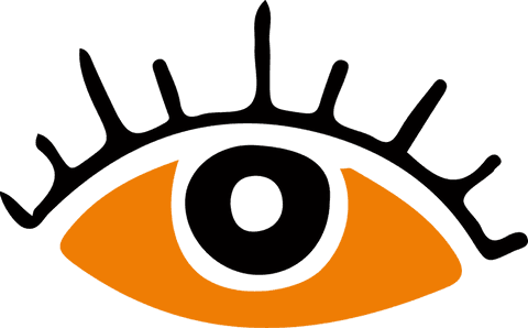 minimalist orange eye in transparent design illustration - Download Free Stock Videos Pikwizard.com