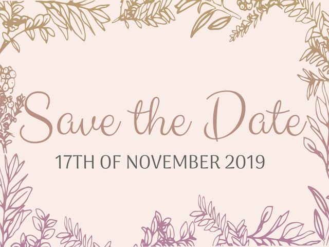 Beautiful floral pastel theme save the date template. Ideal for wedding invitations and other formal event announcements. Perfect for couples wanting a sophisticated, elegant touch to their announcement cards. Pre-designed template allows for easy customization.