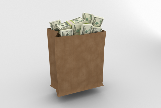 Paper Bag Filled with Dollar Bills on Transparent Background, Financial Asset - Download Free Stock Videos Pikwizard.com