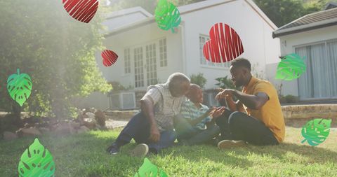 Multi-Generation African American Family Bonding Outdoors