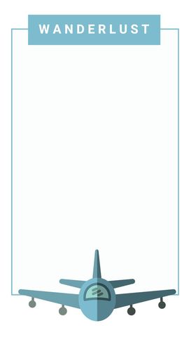 Wanderlust Travel Template with Airplane Design - Download Free Stock Templates Pikwizard.com