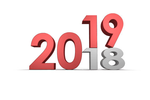 Transparent Vector 2019 Red Typography Illustration on Clear Background - Download Free Stock Videos Pikwizard.com