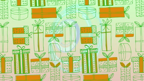 Looped Animation of Gift Boxes with Swirling Processing Icon