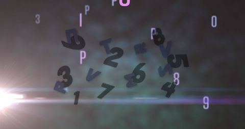 Mystical Floating Numbers Digital Art - Download Free Stock Images Pikwizard.com