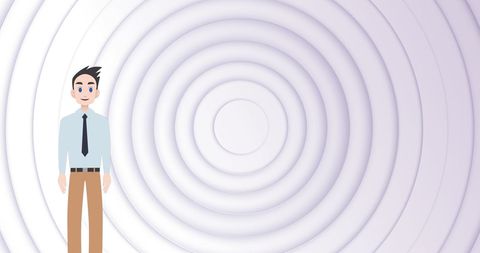 Cartoon Businessman on Circular White Design Background - Download Free Stock Images Pikwizard.com