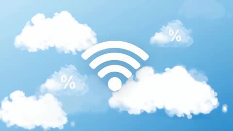 Innovative Cloud Connectivity Animation with Wireless Symbol