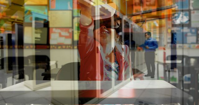 Student Using Virtual Reality in Classroom - Download Free Stock Images Pikwizard.com