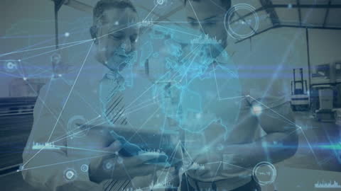 Business Professionals Utilizing Global Technology Network