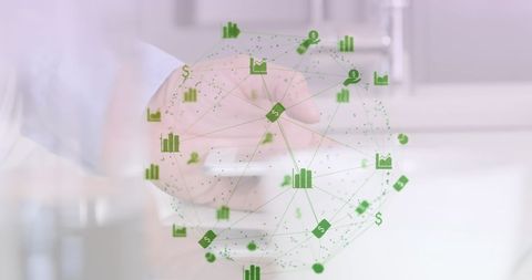 Digital Network Connections with Smartphone Interaction - Download Free Stock Images Pikwizard.com
