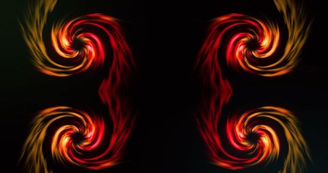 Four vibrant red digital waves creating a symmetrical and energetic pattern against a black background. Perfect for use in technology-related design projects, or as a striking backdrop to emphasize modern and digital concepts. Ideal for tech blogs, promotional materials, and graphic design.