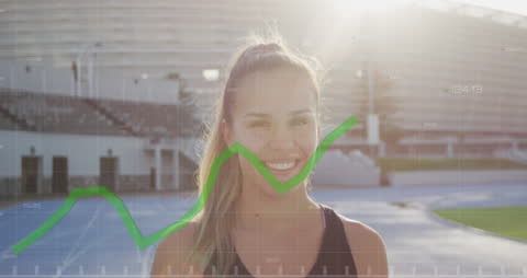 Dynamic Data Overlay on Athlete Exercising Outdoors