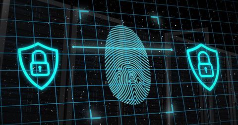 Biometric Fingerprint Security in a Futuristic Data Network - Download Free Stock Images Pikwizard.com