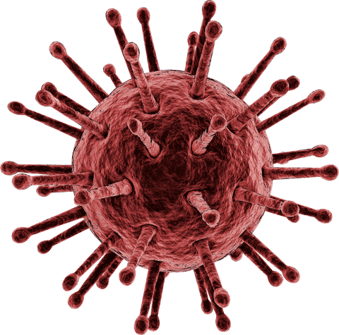 transparent 3d red virus cell rendering with detailed spikes - Download Free Stock Videos Pikwizard.com