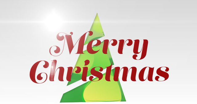 Colorful Merry Christmas Greeting with Stylized Tree - Download Free Stock Images Pikwizard.com