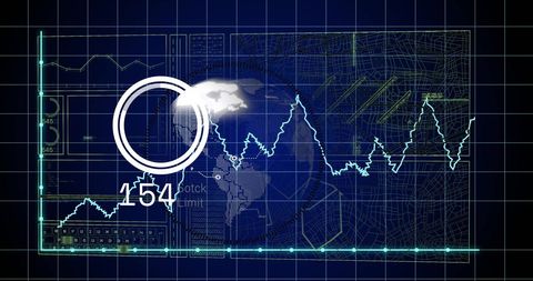 Global Data Visualization With Dynamic Graphs and World Map Background - Download Free Stock Images Pikwizard.com