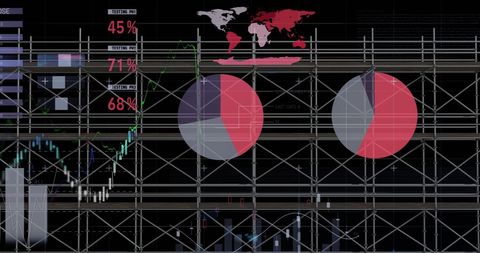 Interactive Financial Data and Scaffolding Fusion - Download Free Stock Images Pikwizard.com