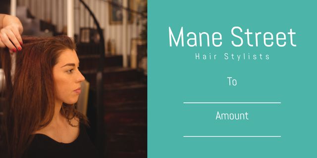 Elegant Hair Salon Gift Certificate Template with Teal Background - Download Free Stock Videos Pikwizard.com
