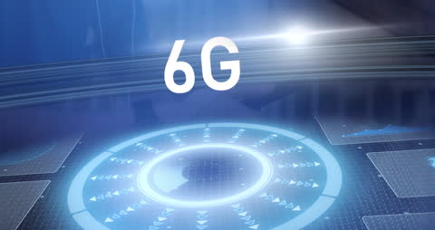 6G Technology Futuristic Digital Interface Illustration