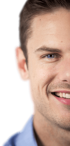 Half Face of Smiling Man with Transparent Background - Download Free Stock Videos Pikwizard.com