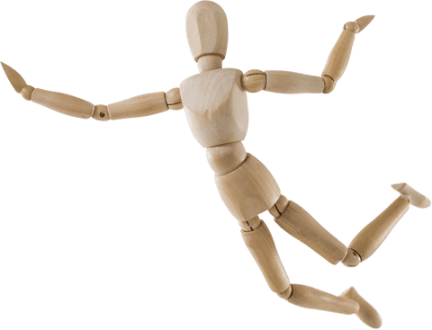 dynamic transparent wooden figurine jumping on white background - Download Free Stock Videos Pikwizard.com