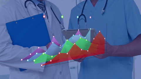 Doctors Analyzing Healthcare Statistics for Medical Insights