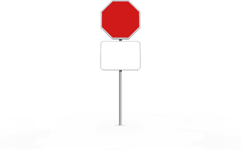 stop sign with copy space on transparent background - Download Free Stock Videos Pikwizard.com