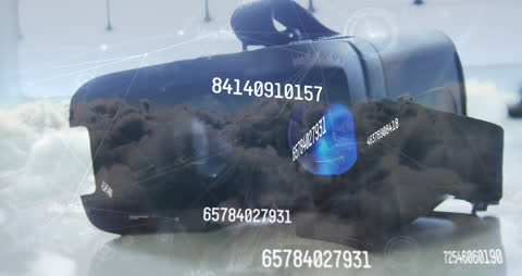 Virtual Reality Financial Concept with Data Overlays