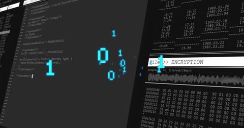 Digital Data Stream with Encryption Coding - Download Free Stock Images Pikwizard.com