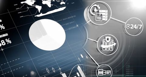 Global Digital Business Interface and Data Processing - Download Free Stock Images Pikwizard.com