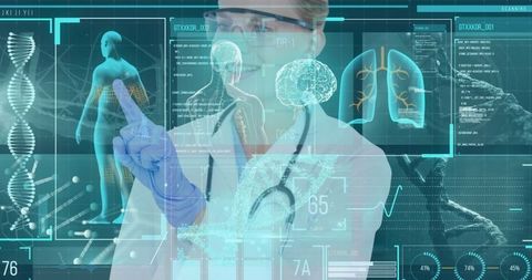Futuristic Medicine: Doctor Using Digital Interface for Medical Data - Download Free Stock Images Pikwizard.com