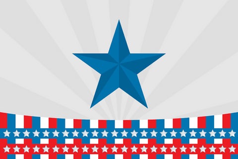 patriotic card design with blue star on transparent background - Download Free Stock Videos Pikwizard.com