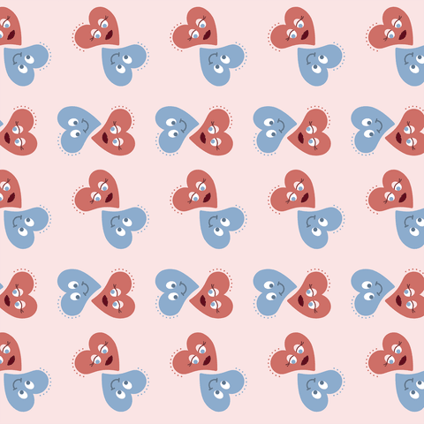 transparent cute heart pattern with blue and pink hearts for valentine's day - Download Free Stock Videos Pikwizard.com