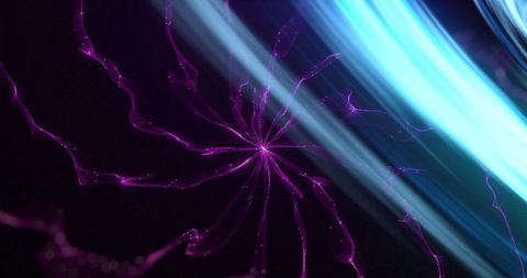 Glowing Abstract Light Spirals with Purple Smoke Background - Download Free Stock Images Pikwizard.com