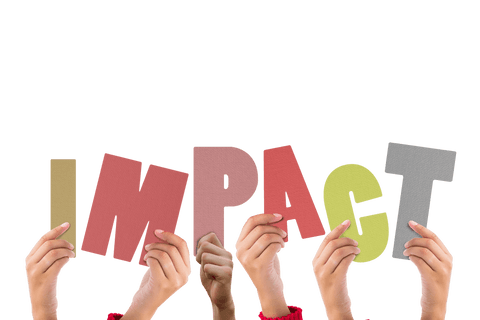Transparent Diverse Hands Holding Letters Forming Word Impact - Download Free Stock Videos Pikwizard.com