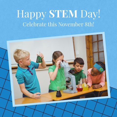 diverse children engaged in science experiment for stem day - Download Free Stock Templates Pikwizard.com