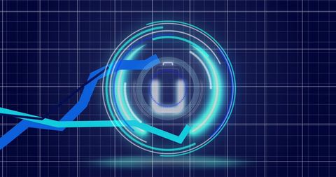 Abstract Digital Data Processing Concept with Dynamic Graphs - Download Free Stock Images Pikwizard.com