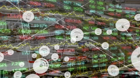 Digital Overlay of Financial Data on Port Operations